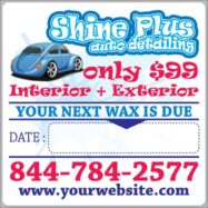 Custom Auto Detailing Reminder Service Stickers
