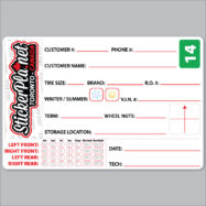 Custom Tire Storage Service Stickers