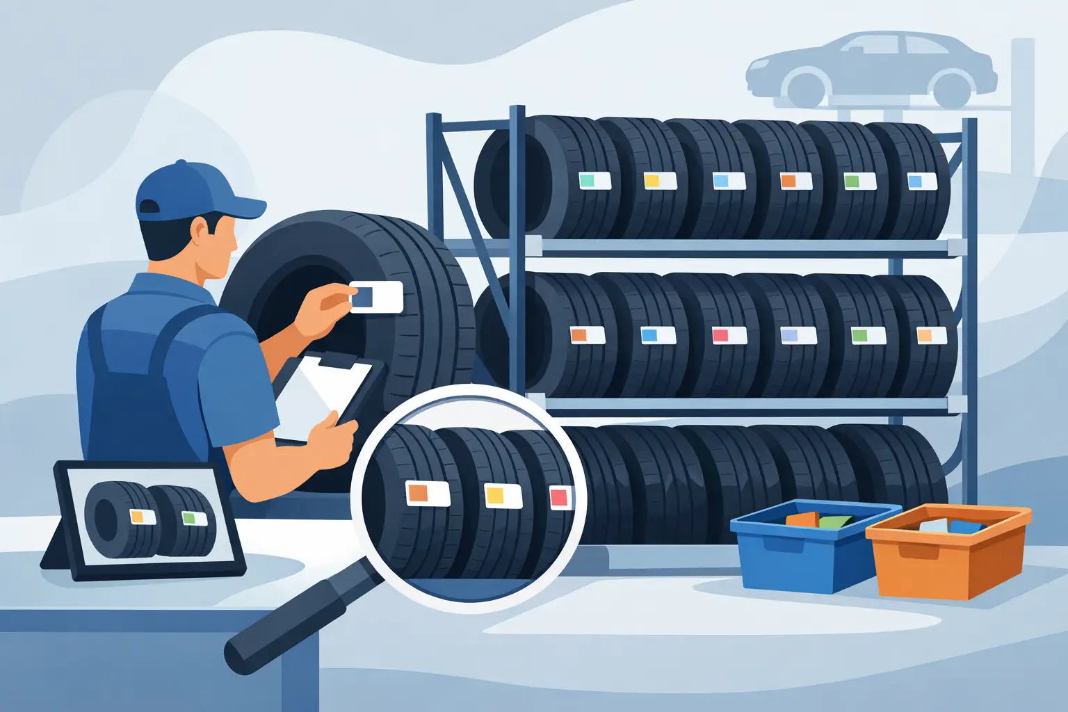 Tire Storage Labels That Keep Shops Organized