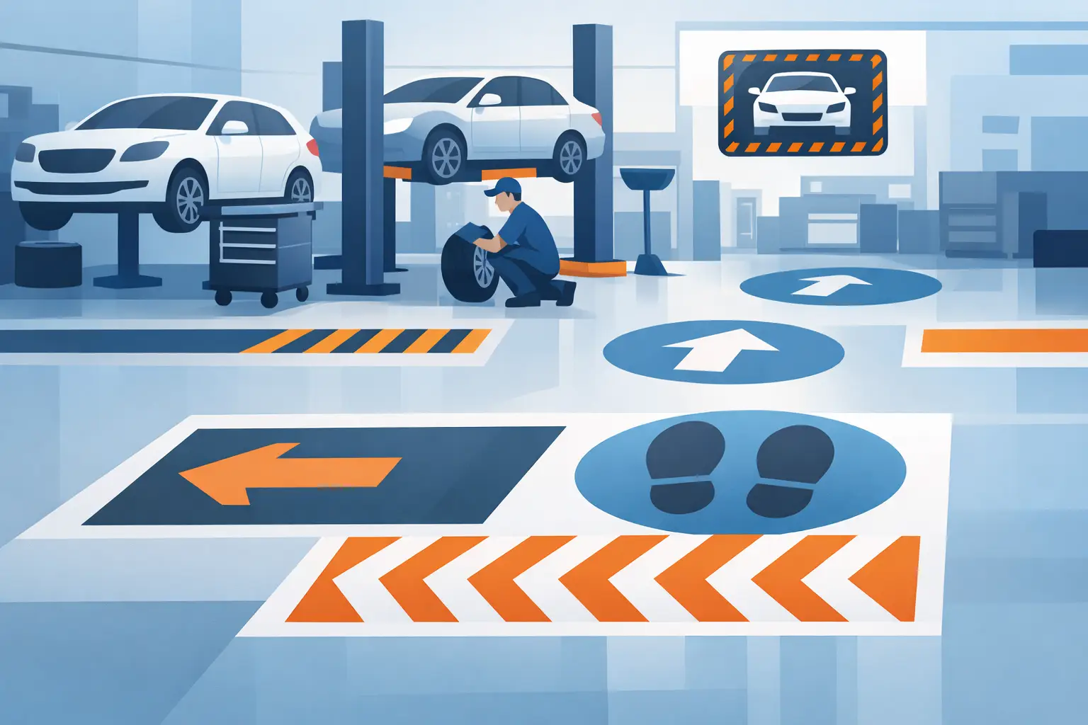 Automotive Floor Decals Review for Service Shops