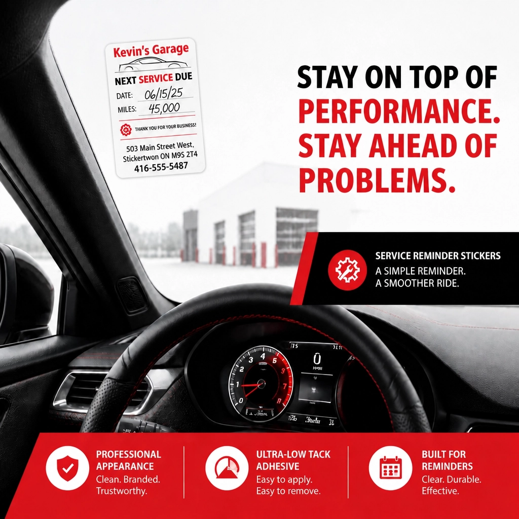 How to Choose the Best Service Reminder Stickers for Cars in Canada