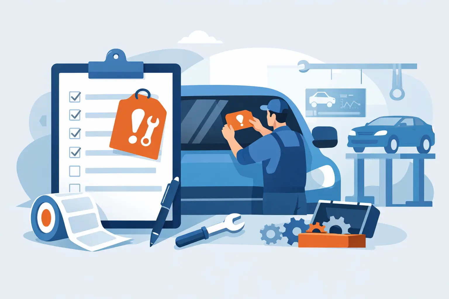 Repair Shop Reminder Label Case Study
