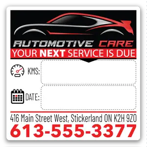 white ultra-low tack reminder sticker sample