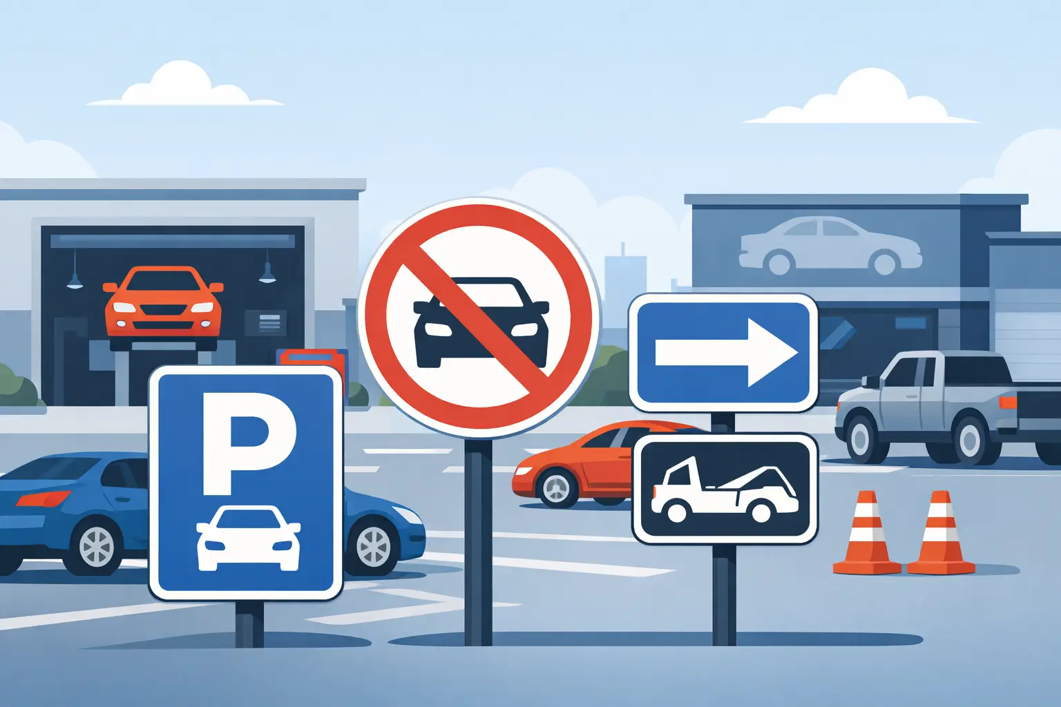 Best Parking Signs for Auto Shops That Work