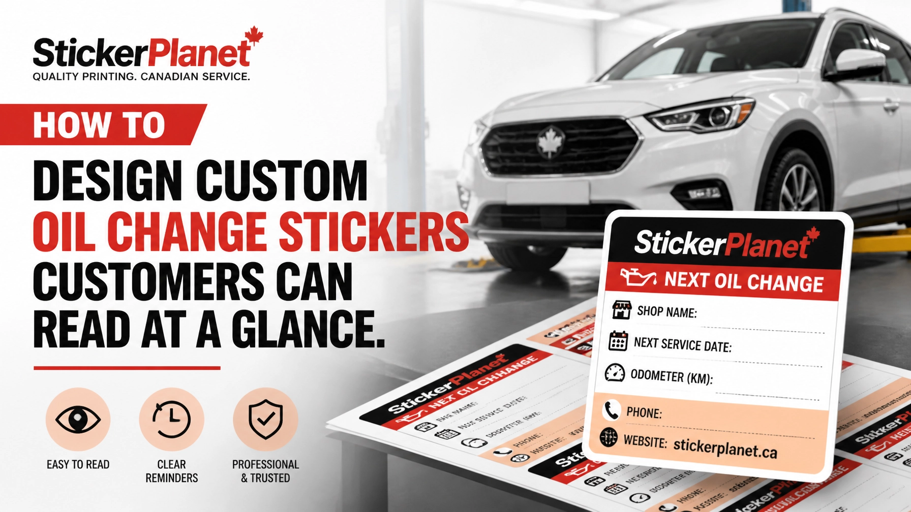 How to Design Custom Oil Change Stickers Customers Can Read at a Glance